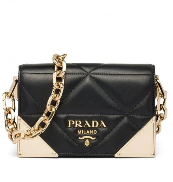 PPRADA QUALITED NAPPA LEATHER SHOULDER BAG (BLACK) WITH OG BOX AND DUST BAG