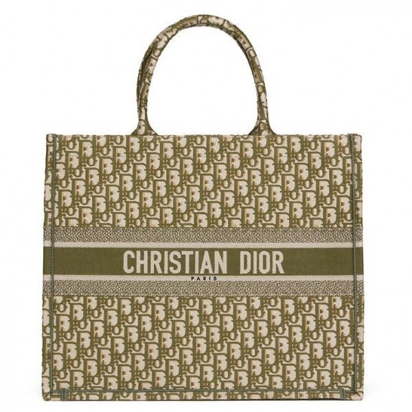 Dior Book Tote Oblique Embroidery With OG Box & Dust Bag & Scarf